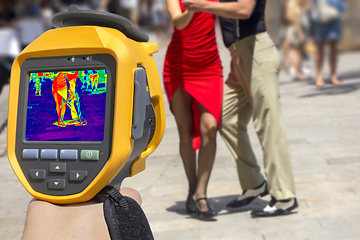 Image showing Recording Street dancers performing tango, With Infrared Thermal