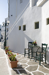 Image showing greek island street scene