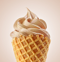 Image showing close up of soft ice cream