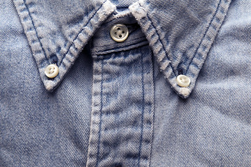 Image showing old worn denim shirt