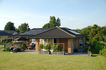 Image showing House with solar panels