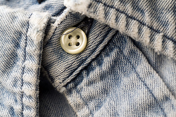 Image showing old worn denim shirt