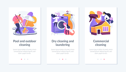 Image showing Cleaning services app interface template.