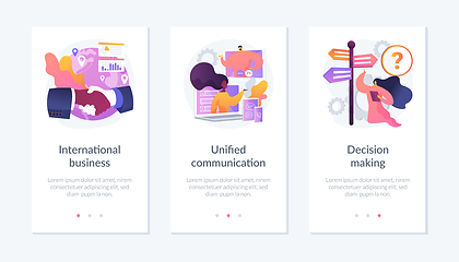 Image showing Business communication and collaboration app interface template.