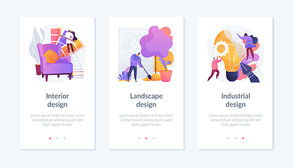Image showing Design services app interface template.