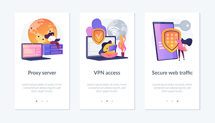 Image showing Secure internet access app interface template.
