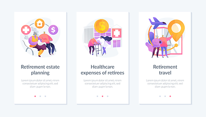 Image showing Retirees lifestyle app interface template.