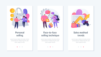 Image showing Personalized selling app interface template.