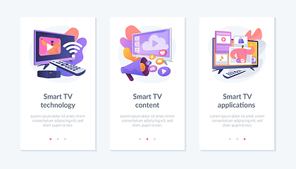 Image showing Modern television technology app interface template.