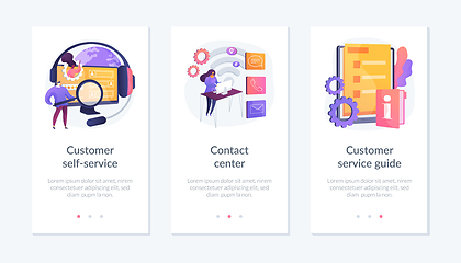 Image showing Customer service and relations app interface template.