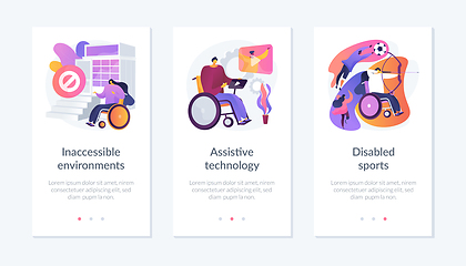 Image showing Disabled people environment app interface template.