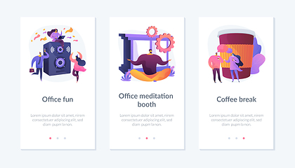 Image showing Office life app interface template.