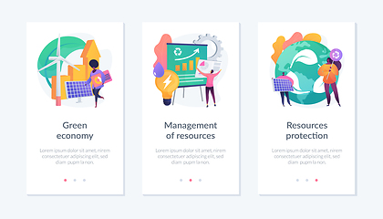 Image showing Environment friendly economy app interface template.