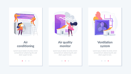 Image showing Airing system cleaning app interface template.