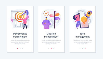 Image showing Management solutions app interface template.