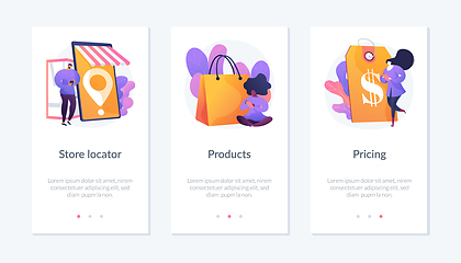 Image showing Online store app interface template.