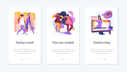 Image showing Fashion event app interface template.