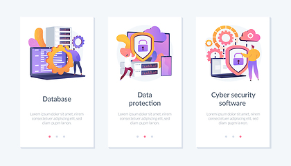 Image showing Data protection app interface template.