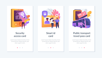 Image showing Access and identification cards webpage template.