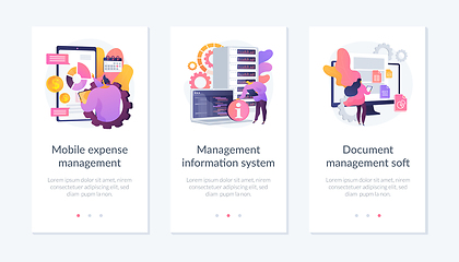 Image showing Business management systems app interface template.