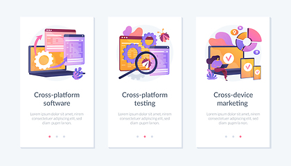 Image showing Cross-platform software app interface template.