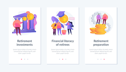 Image showing Smart retirement app interface template.
