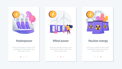 Image showing Renewable energy app interface template.