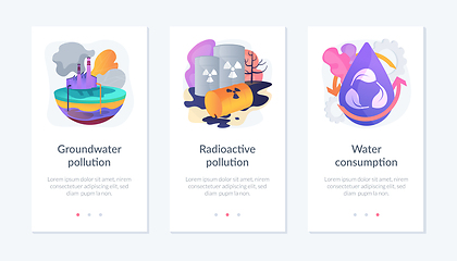 Image showing Water pollution app interface template.