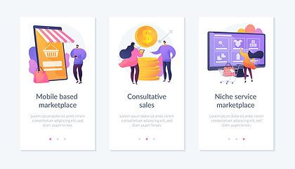 Image showing E-commerce marketplace app interface template.