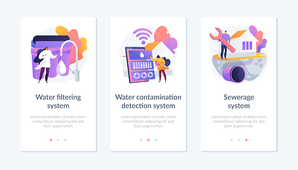 Image showing Home water treatment app interface template.