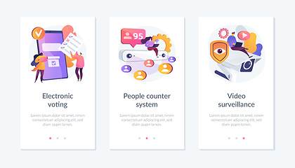 Image showing Public control and automated counting app interface template.