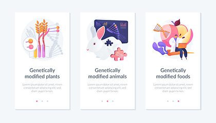 Image showing Gene modification app interface template.