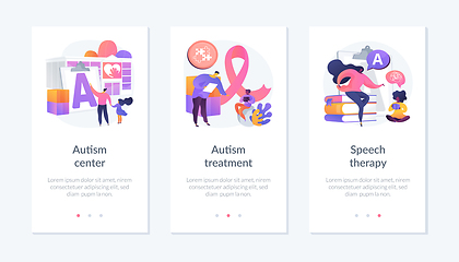 Image showing Autism spectrum disorder app interface template.