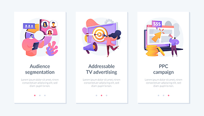 Image showing Advertising technologies app interface template.
