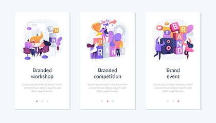 Image showing Brand events and teambuilding app interface template.