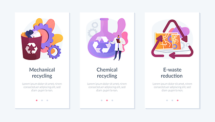 Image showing Waste material reuse app interface template.