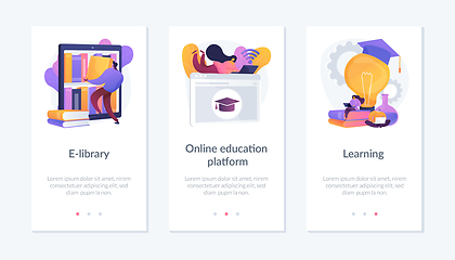 Image showing Education and training app interface template.