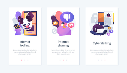 Image showing Cyberbullying app interface template.