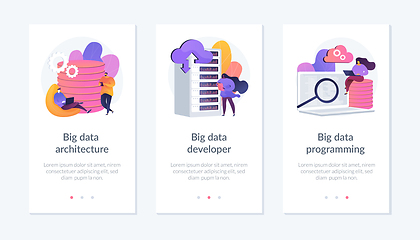 Image showing Big data technology app interface template.