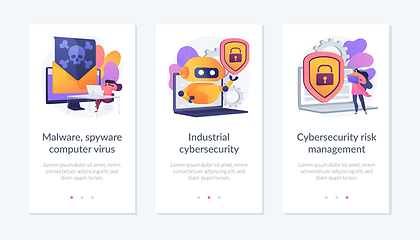 Image showing Cybersecurity awareness app interface template.
