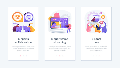 Image showing E-sport organization app interface template..