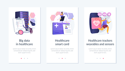Image showing Technologies in healthcare app interface template.