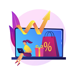 Image showing Shopping expenses vector concept metaphor