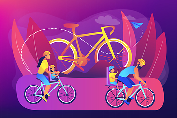 Image showing Cycling experiences concept vector illustration.