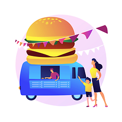 Image showing Food truck vector concept metaphor