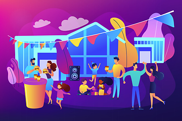 Image showing Street party concept vector illustration