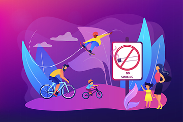 Image showing Smoke free zone concept vector illustration