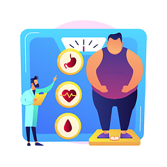 Image showing Obesity problem vector concept metaphor