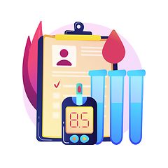 Image showing Blood analysis vector concept metaphor