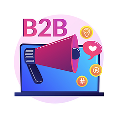 Image showing B2B marketing vector concept metaphor